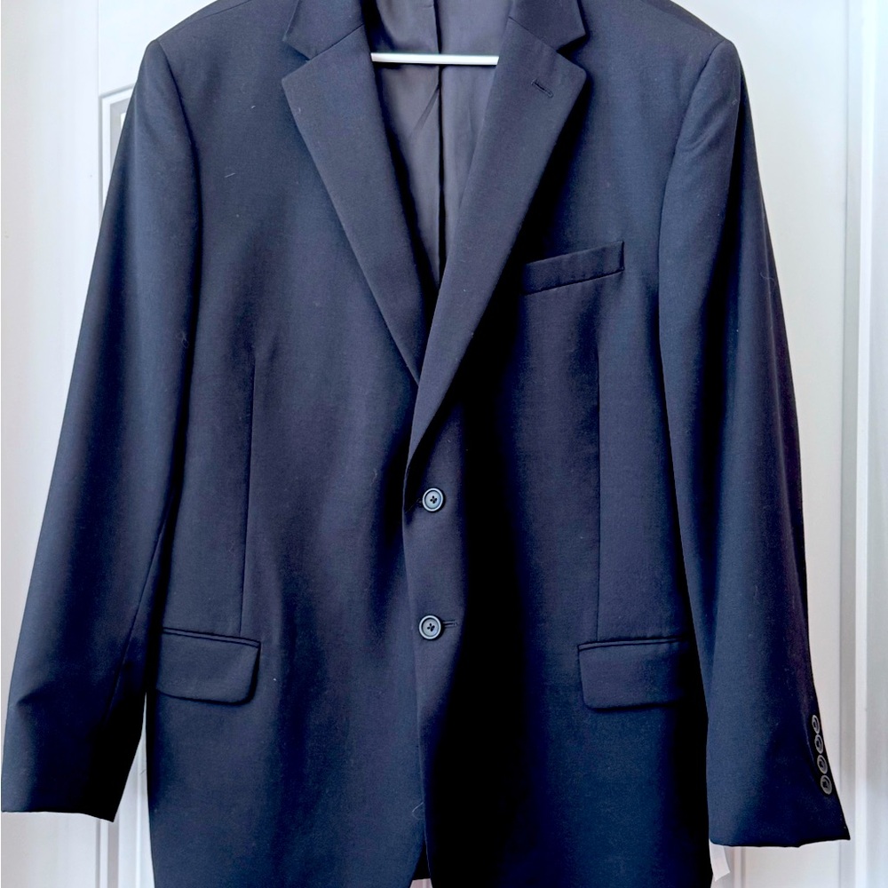 Pronto Uomo Platinum 100% Wool Black Blazer - Unisexed (Men's Sz 44 Reg)